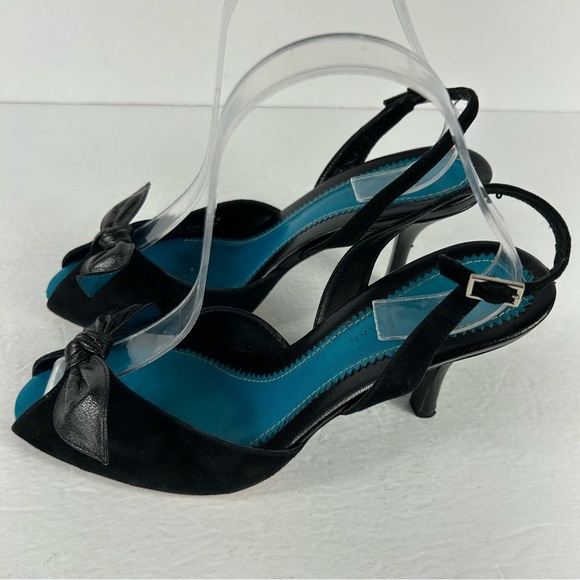 💕Cole Haan Elegant Black Women's Slingback Heels 8 - Picture 6 of 9